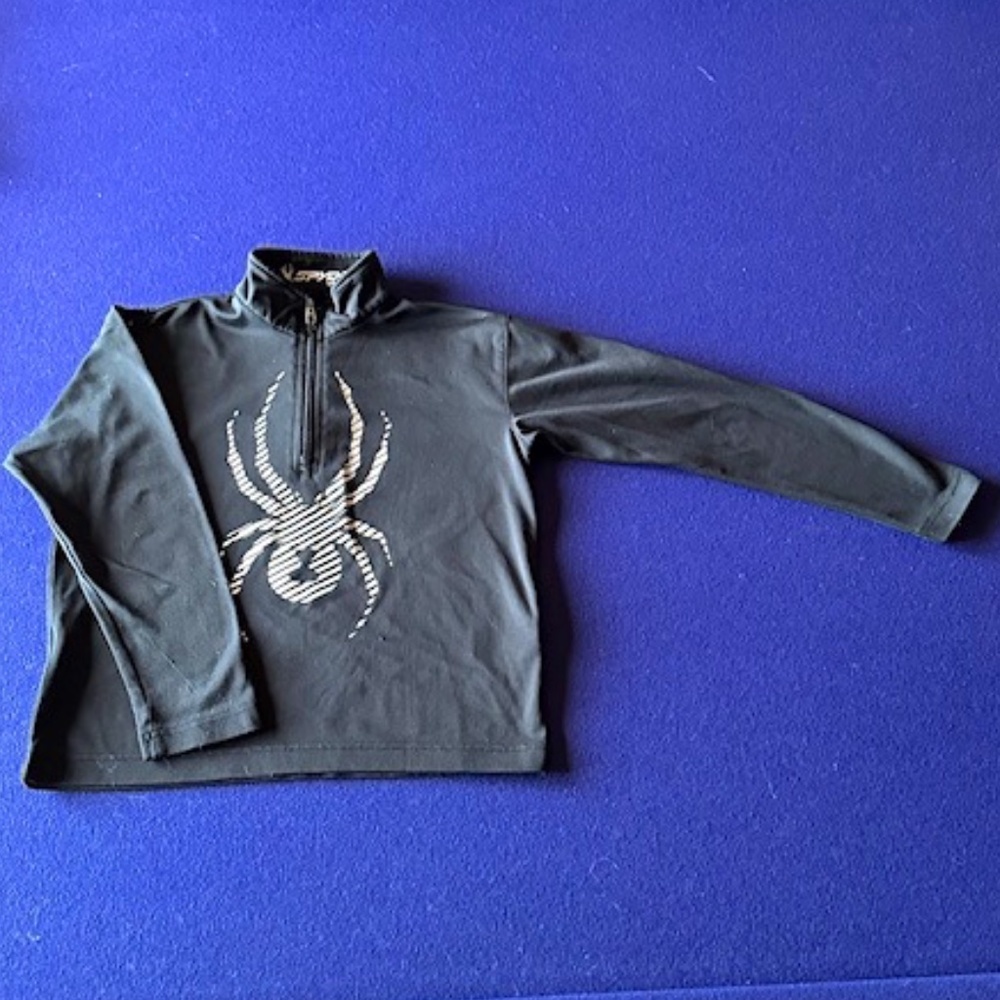 Spyder Black Long Sleeve 1/4 Zip Pullover Boys Size S